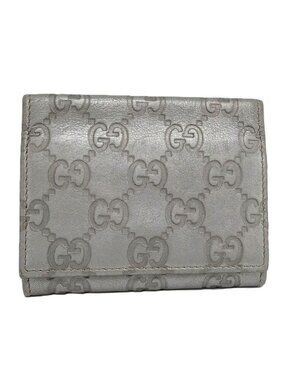 Gucci Card Case Guccissima Silver 4276